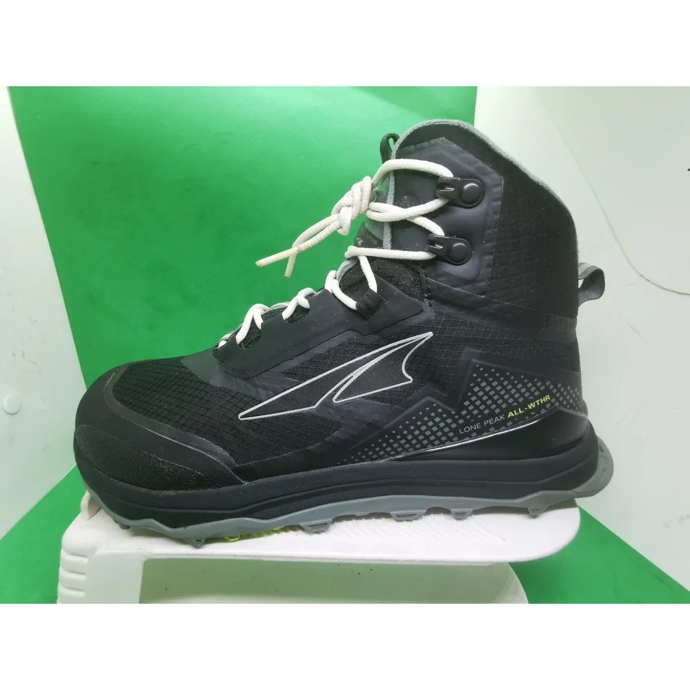 Altra Lone Peak All Weather Mid Hiking Shoes Black Waterproof Womens Size US 9.5